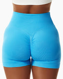 Overlap Waist Butt Lifting Running Active Shorts