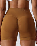 Overlap Waist Butt Lifting Running Active Shorts