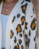 Leopard Pattern Longline Knit Cardigan