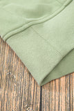 Smoke Green Quarter Zip Stand Neck Kangaroo Pocket Sweatshirt