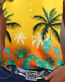 Tropical Coconut Tree Print Tank Top