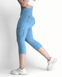 Pocket Design High Waist Sports Active Pants