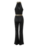 Geo Tape Patch Sheer Mesh Jumpsuit