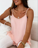 Pearls Decor Layered Cami Top