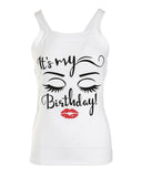 Lip Letter Figure Print Backless Casual Top