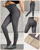 2 Piece 80g(no Fleece) High Waisted Tummy Control Elasticity Leggings Tight Pants