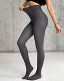 2 Piece 80g(no Fleece) High Waisted Tummy Control Elasticity Leggings Tight Pants