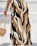 Tie Dye Print Sleeveless Casual Maxi Dress