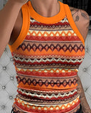 Geometric Pattern Tank Top