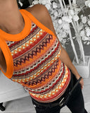 Geometric Pattern Tank Top