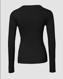 Crewneck Long Sleeve Knit Sweater Half Zipper Design Casual Pullover Knit Tops