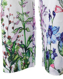 Floral Butterfly Print Csual Suspender Jumpsuit
