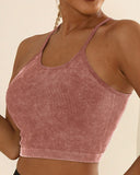 U Neck Racer Back Crop Active Top