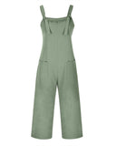 Knotted  Pocket Design Suspender Jumpsuit