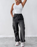 Drawstring Pocket Design Cargo Pants