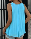 Slit Round Neck Tank Top