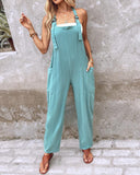 O ring Decor Criss Cross Suspender Jumpsuit