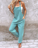 O ring Decor Criss Cross Suspender Jumpsuit