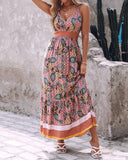 Plants Tribal Print Cami Maxi Dress