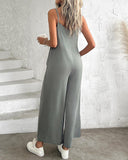 Pocket Decor Casual Suspender Jumpsuit