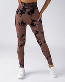 Tie Dye Print High Waist Yoga Pants