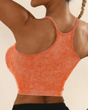 U Neck Racer Back Crop Active Top