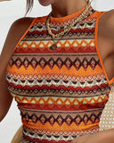 Chevron Pattern Tank Top