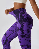 Seamless Butt Lift High Waist Tie Dye Yoga Pants Workout Leggings