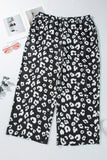 Leopard Leopard Print Wide Leg Pockets Plus Size Pants