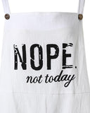 Nope Not Today Print Casual Suspender Romper
