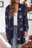 Casual Print Cardigan Outerwear