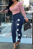 Fashion Casual The stars Printing Plus Size Jeans