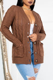 Casual Solid Patchwork Cardigan Outerwear