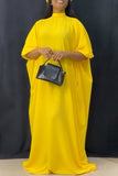 Casual Solid Solid Color Half A Turtleneck Long Dress Dresses