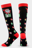 Fashion Santa Claus Santa Hats Printed Split Joint Sock