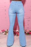 Fashion Casual Solid Bandage Slit Plus Size Jeans