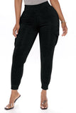 Casual Solid Basic Regular High Waist Pencil Trousers