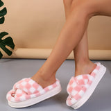Casual Living Patchwork Round Keep Warm Comfortable Shoes