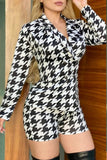 Casual Plaid Print Split Joint Buttons Turn-back Collar Long Sleeve Two Pieces