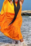 Fashion Casual Solid Patchwork Contrast Mandarin Collar Sleeveless Dress