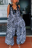 Casual Daily Geometric Loose Jumpsuits