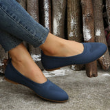 Casual Daily Patchwork Solid Color Round Comfortable Flats Shoes