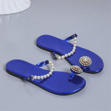 Fashion Casual Patchwork Pearl Round Comfortable Shoes