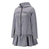 Fashion Casual Solid Split Joint Hooded Collar Outerwear