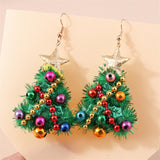 Daily Party The stars Christmas Tree Patchwork Earrings