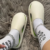Casual Hollowed Out Patchwork Solid Color Round Comfortable Shoes