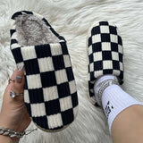 Casual Living Patchwork Round Keep Warm Shoes