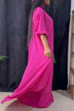 Casual Solid Solid Color Half A Turtleneck Long Dress Dresses