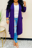 Casual Daily Simplicity Solid Color Cardigan Collar Outerwear