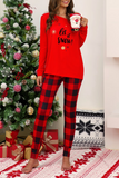 Christmas Day Casual Party Cute Split Joint Print Costumes